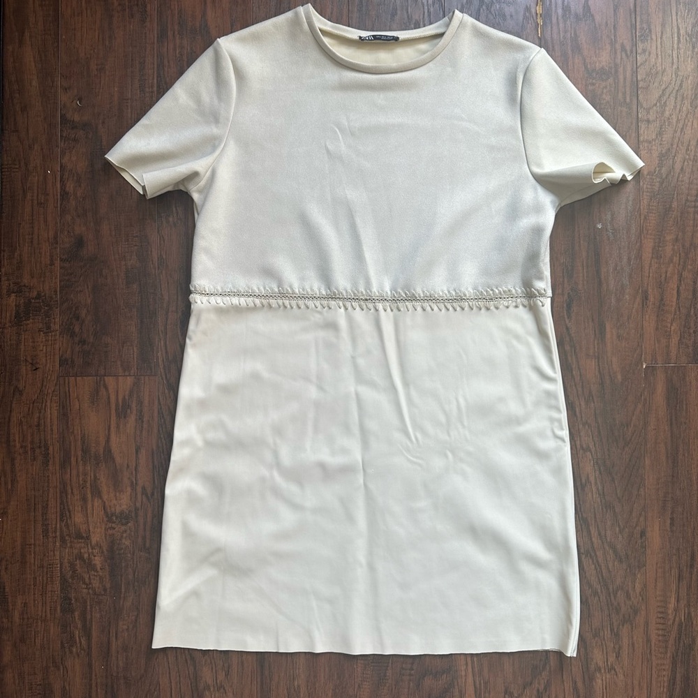 Faux leather & suede dress Zara